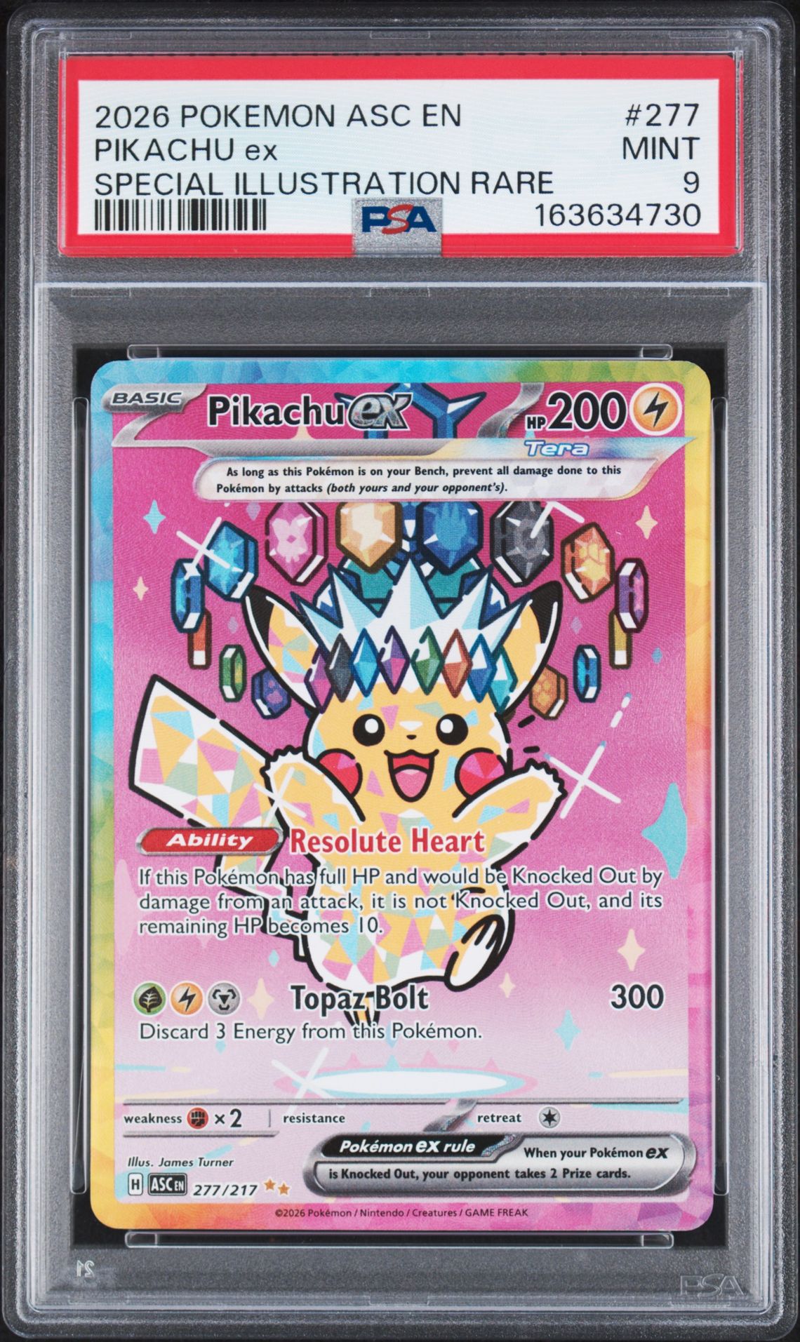 2026 Pokemon Asc En-Ascended Heroes Pikachu Ex #277 (Special Illustration Rare) Mint 9 front