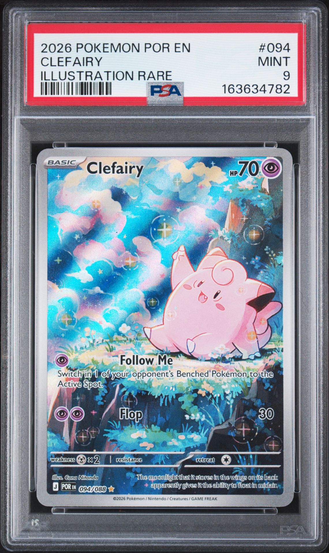 2026 Pokemon Por En-Perfect Order Clefairy #094 (Illustration Rare) Mint 9 front