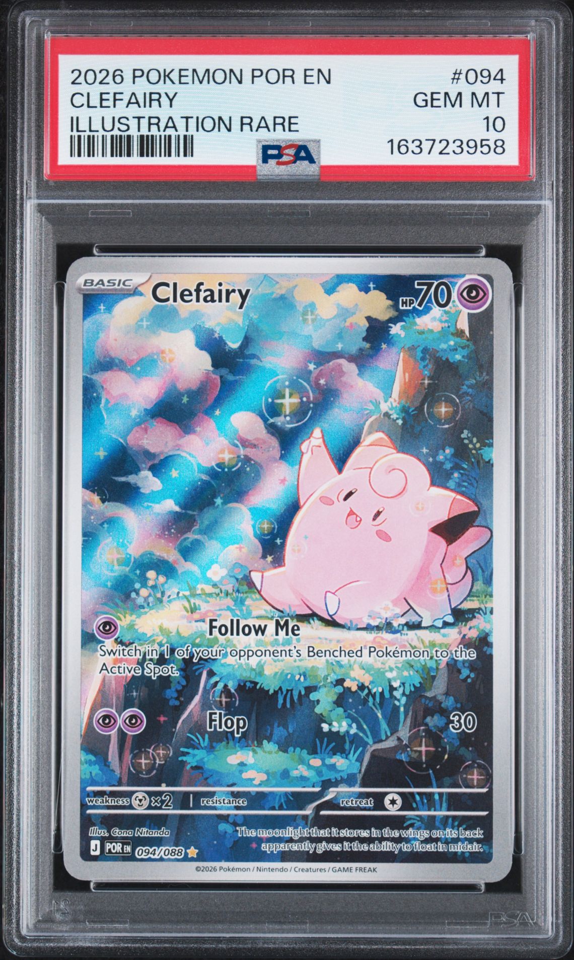 2026 POKEMON POR EN-PERFECT ORDER CLEFAIRY ILLUSTRATION RARE 094 GEM MT 10 front