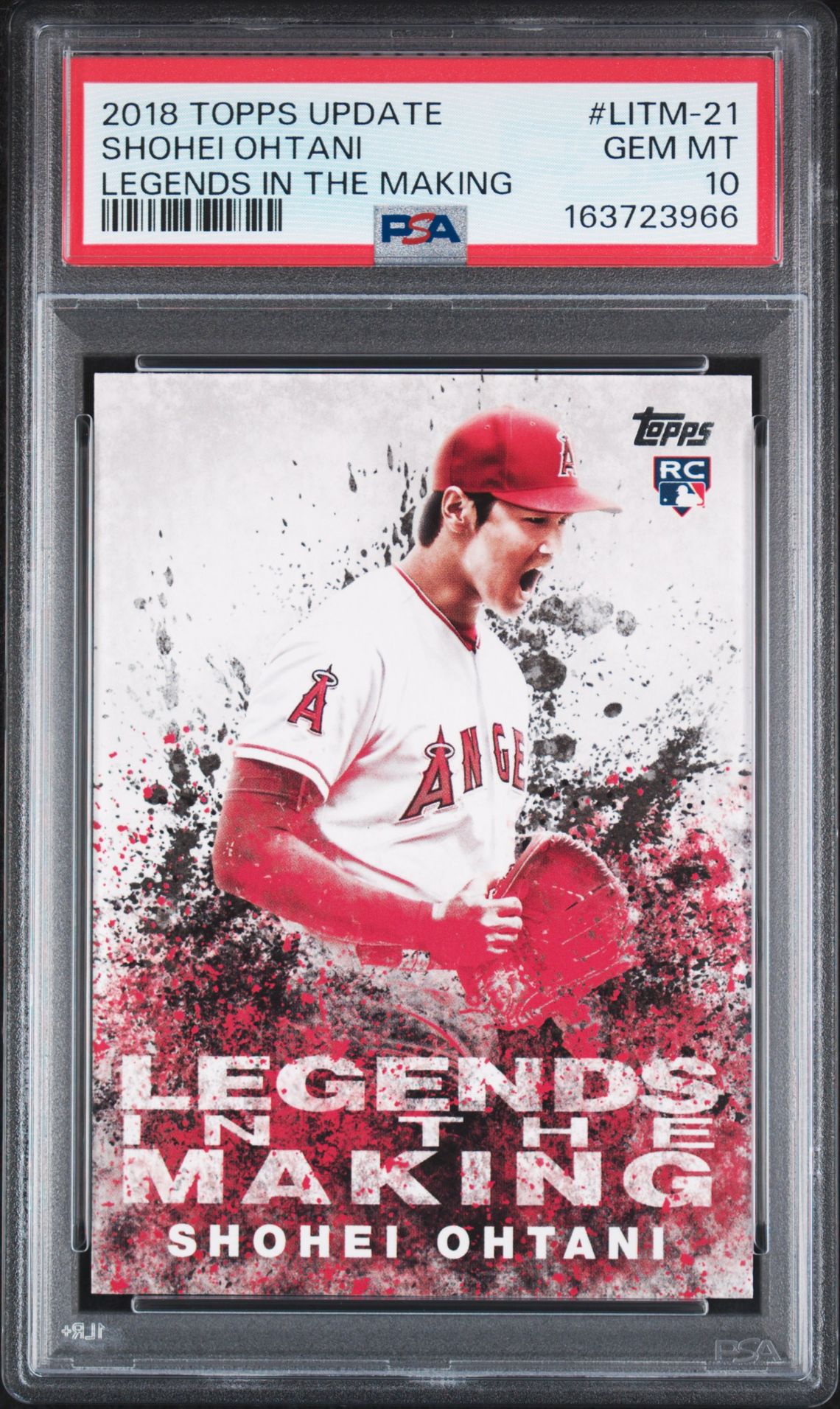 2018 Topps Update Legends In The Making Shohei Ohtani #Litm-21 (Legends In The Making) Gem Mt 10 front view - PSA graded GEM MT 10