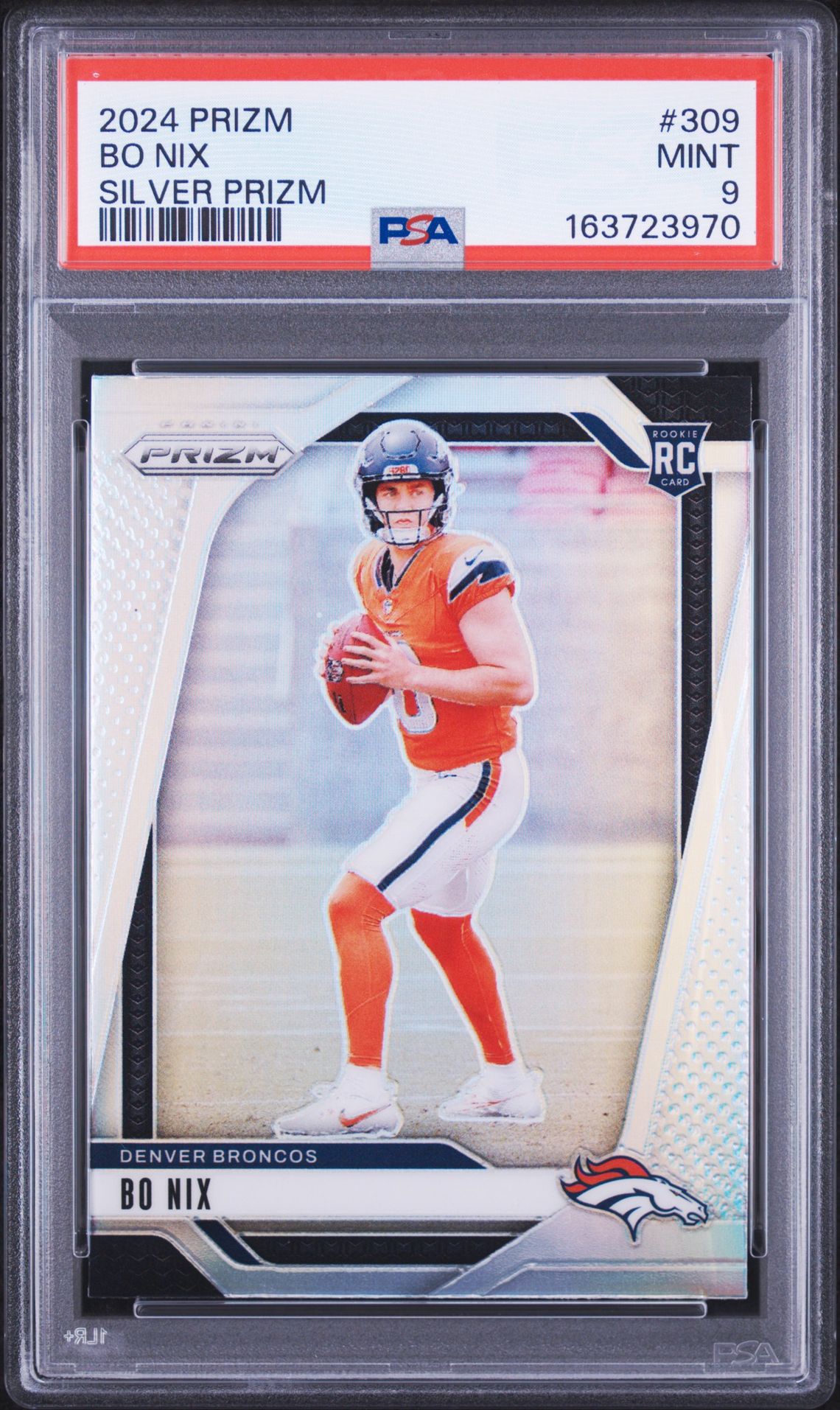 2024 Panini Prizm Bo Nix #309 (Silver Prizm) Mint 9 front