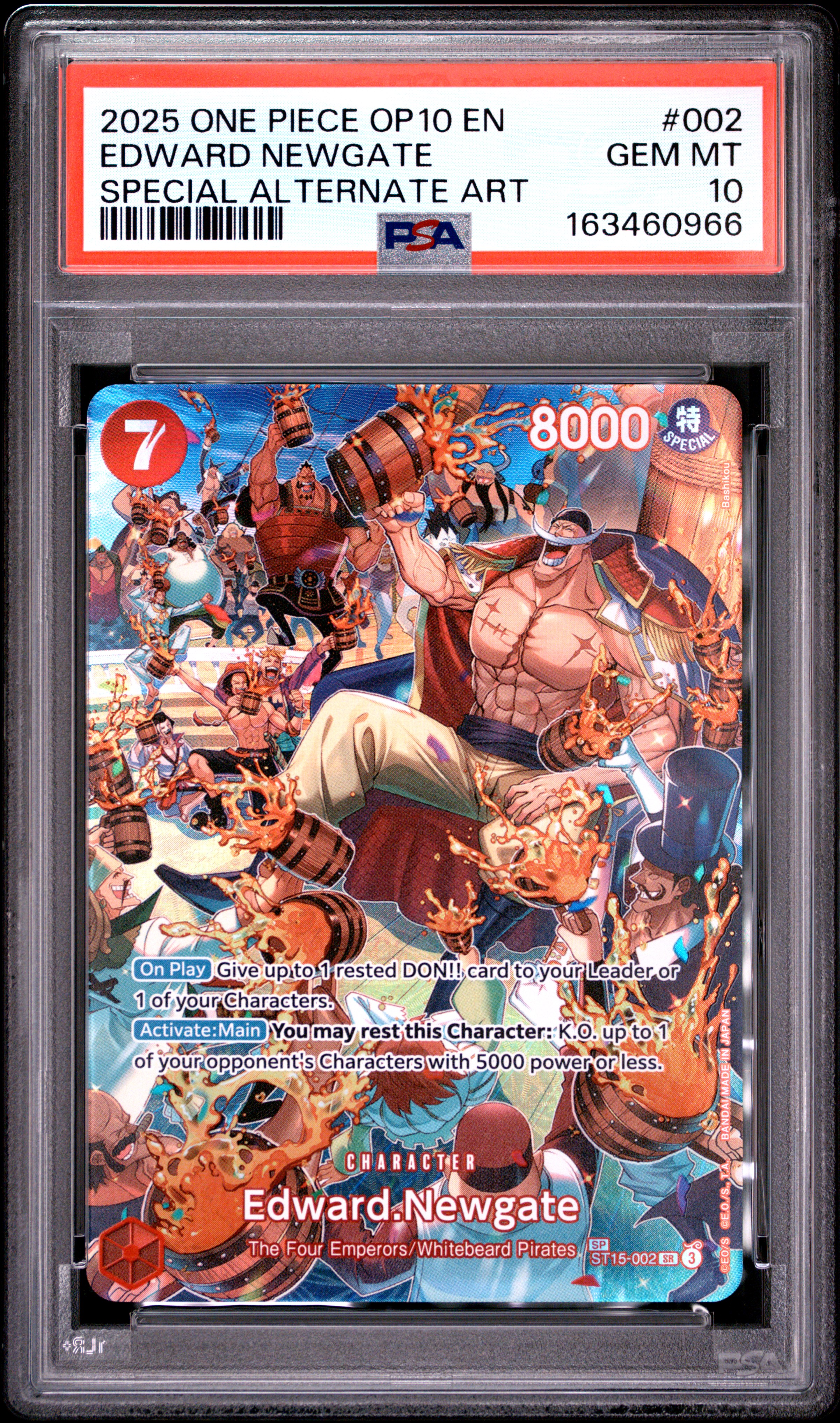 2025 #002 Edward Newgate PSA 10 One Piece OP10-Royal Blood
