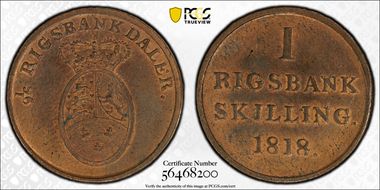1818 1 Rbsk MS63BN
