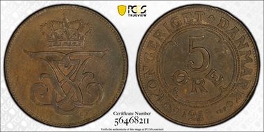 1912 VBP GJ 5 Øre AU58BN