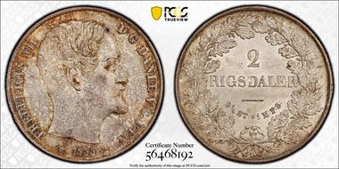 1855 FK VS 2 RDlr KM-761.2  Ag MS62
