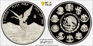 2024-Mo 2 Onza Libertad Ag PR70DCAM