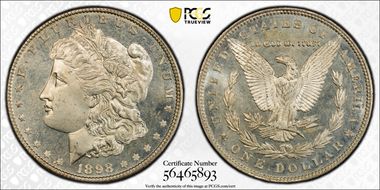 1898 $1 MS66DMPL