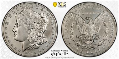 2021-D $1 Morgan Dollar 100th Anniversary MS68
