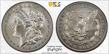 2021-O Privy $1 Morgan Dollar 100th Anniversary MS69