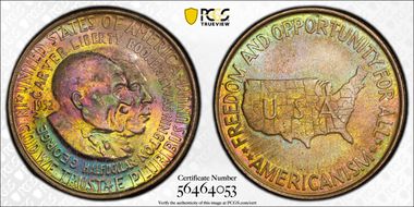 1952 50C Washington-Carver MS67