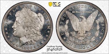 1896 $1 MS66DMPL