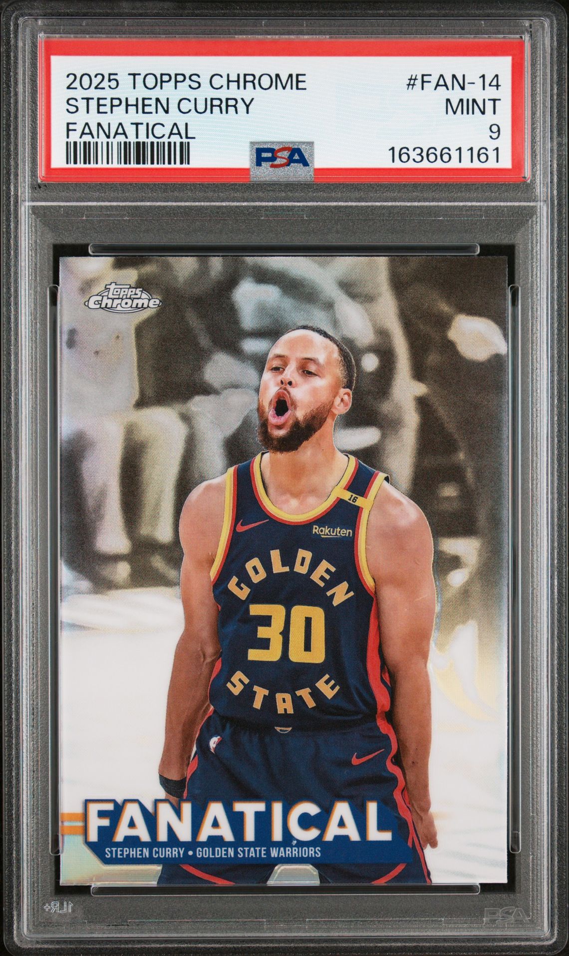 2025 Topps Chrome Fanatical Stephen Curry #Fan-14 Mint 9 front