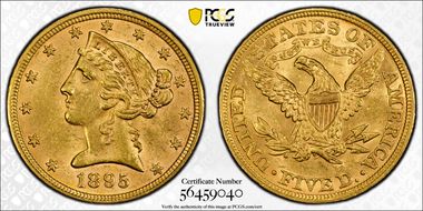1895 $5 MS63