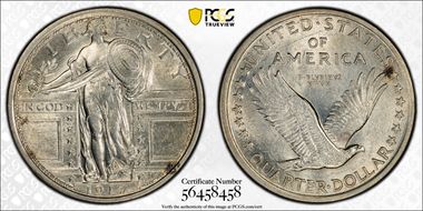 1917 25C Type 1 MS62FH