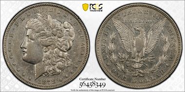 1878 8TF $1 VAM 9, First Die Pair N1