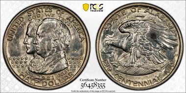 1921 50C Alabama, 2X2 N1