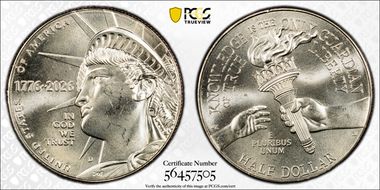 2026-D 50C Enduring Liberty First Strike MS65