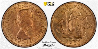 1957 1/2D S-4158 MS64RB
