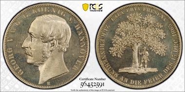 1865-B Thaler KM-243 Oath MS65PL
