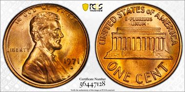 1971-D 1C MS67RD