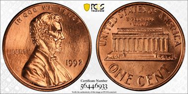 1992 1C MS69RD