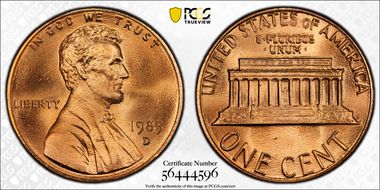 1985-D 1C MS69RD