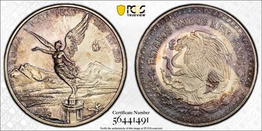 1998-Mo Onza Libertad Ag Die Chip at Eagle's Head MS67