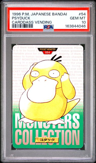Psyduck card PSA 10, cert 163844046