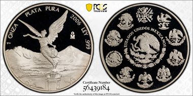 2006-Mo Onza Libertad Ag Detached Wing PR69DCAM