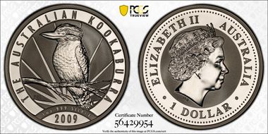 2009-P20 $1 Kookaburra Design #20 KM-1296 MS69