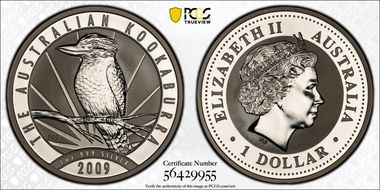 2009-P20 $1 Kookaburra Design #20 KM-1296 MS70