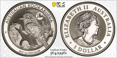 2019-P $1 Kookaburra Ag-Panda Privy MS69