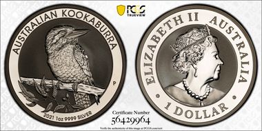 2021-P $1 Kookaburra Ag MS69