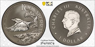 2026-P $1 Kookaburra 1oz Ag MS70