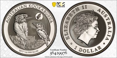 2017-P $1 Kookaburra Ag-Shark Privy MS70