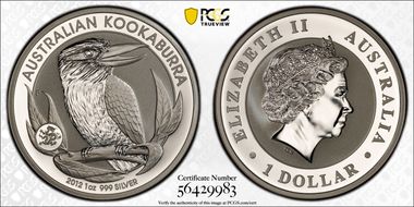 2012-P $1 Kookaburra-Dragon Privy MS70