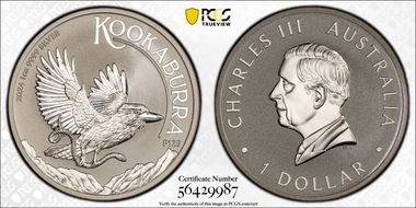 2024-P125 $1 Kookaburra Ag MS69