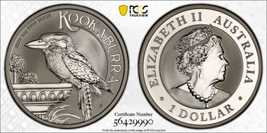 2022-P $1 Kookaburra Ag MS69
