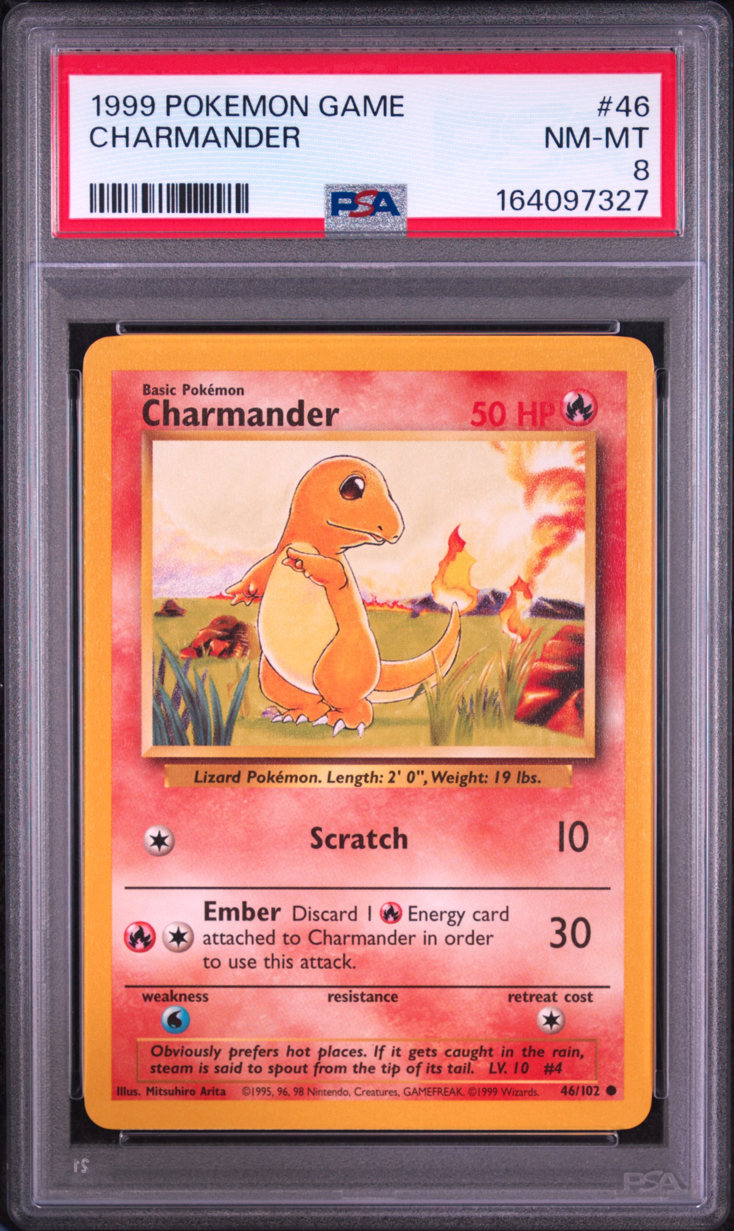 1999 #46 Charmander PSA 8 Game