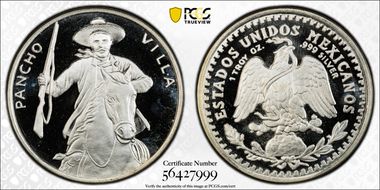 No Date 1oz Rnd Pancho Villa on Horseback with Rifle Ag MS68