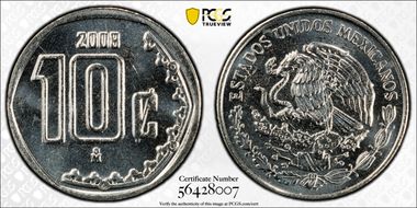 2008-Mo 10C MS67