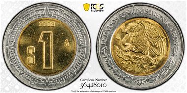 2008-Mo Peso KM-603 MS66