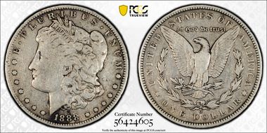 1888-O $1 VAM 4, Hot Lips VG10