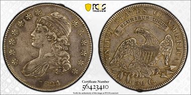 1834 50C Small Date, Small Letters N1