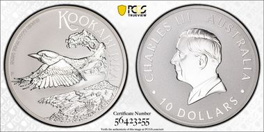 2026-P $10 Kookaburra 10oz Ag MS70