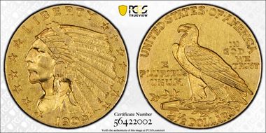 1909 $2.50 AU55