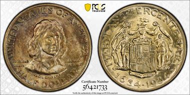 1934 50C Maryland MS67