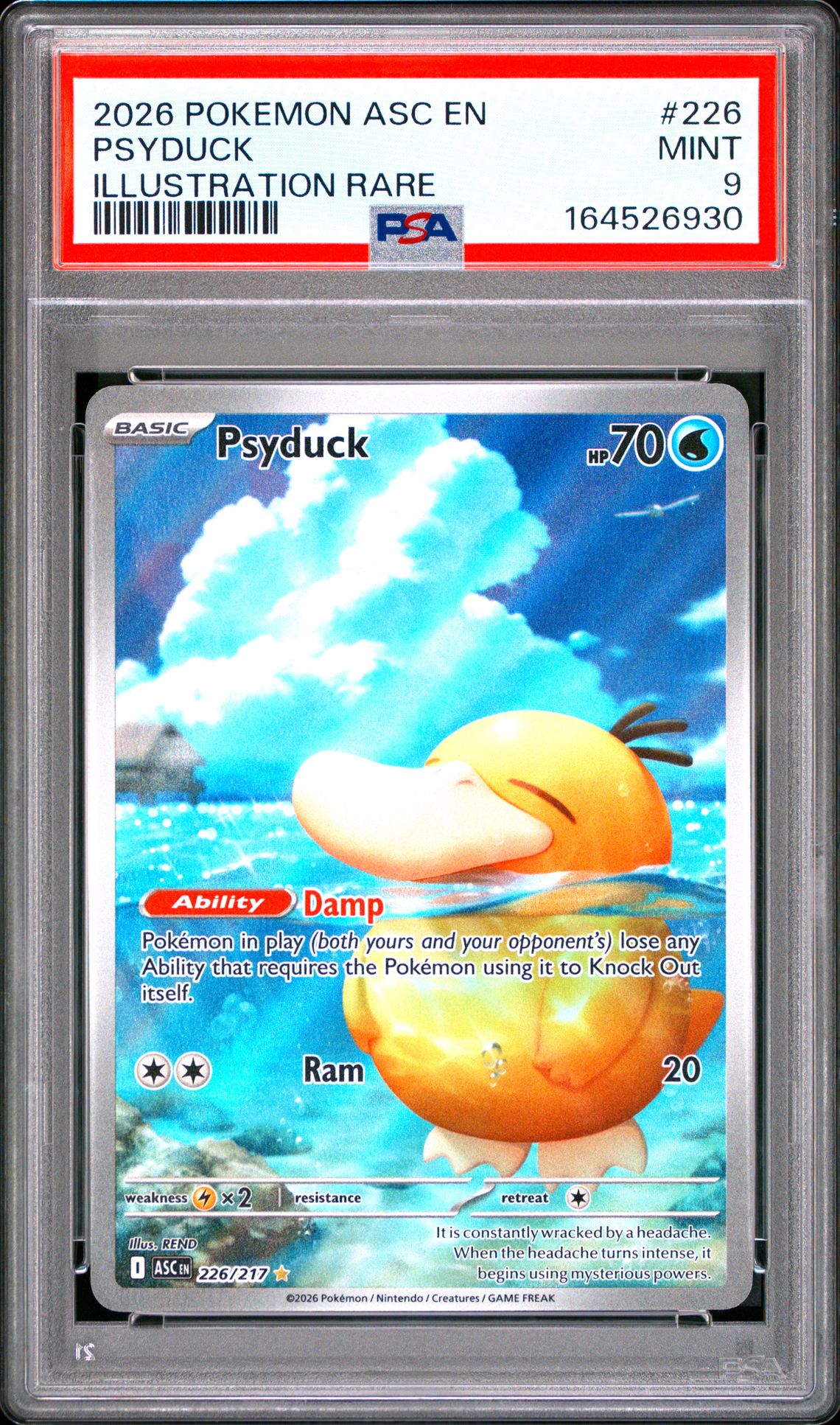 2026 Pokemon Asc En-Ascended Heroes Psyduck #226 (Illustration Rare) Mint 9 front