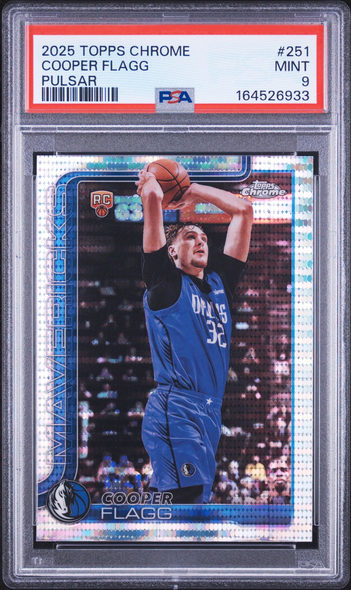 2025 Topps Chrome Cooper Flagg #251 (Pulsar) Mint 9 front