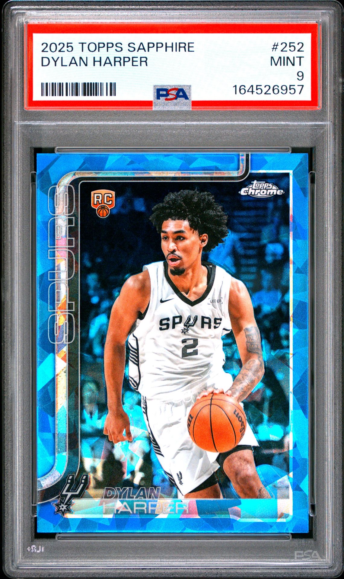 2025 Topps Chrome Sapphire Edition Dylan Harper #252 Mint 9 front